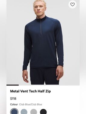 lululemon athletica Metal Vent Tech Half Zip - Club Blue